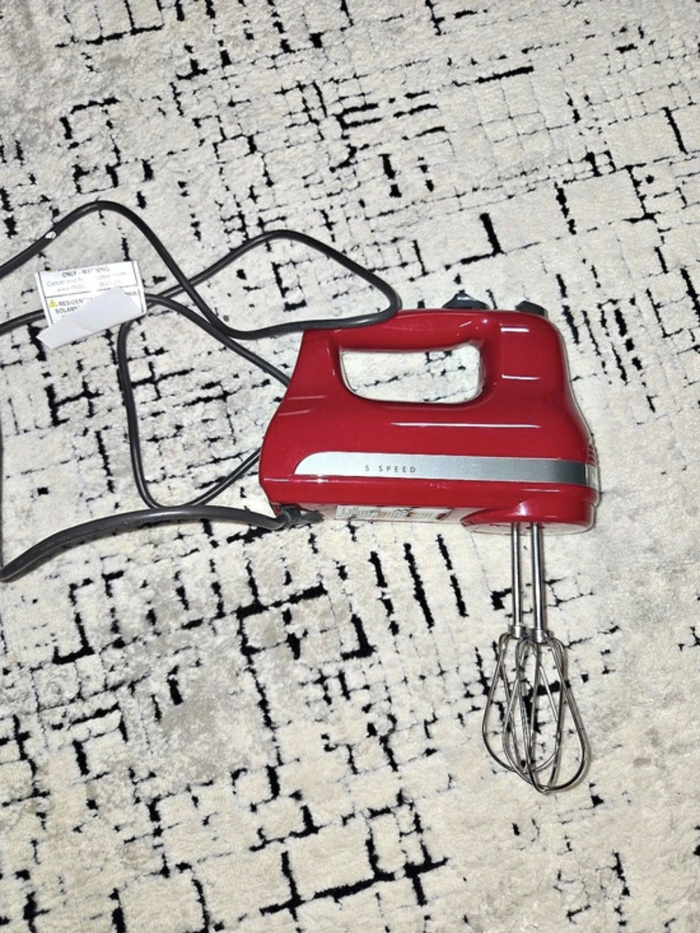 KitchenAid KHM512ER Red 5-Speed Hand Mixer